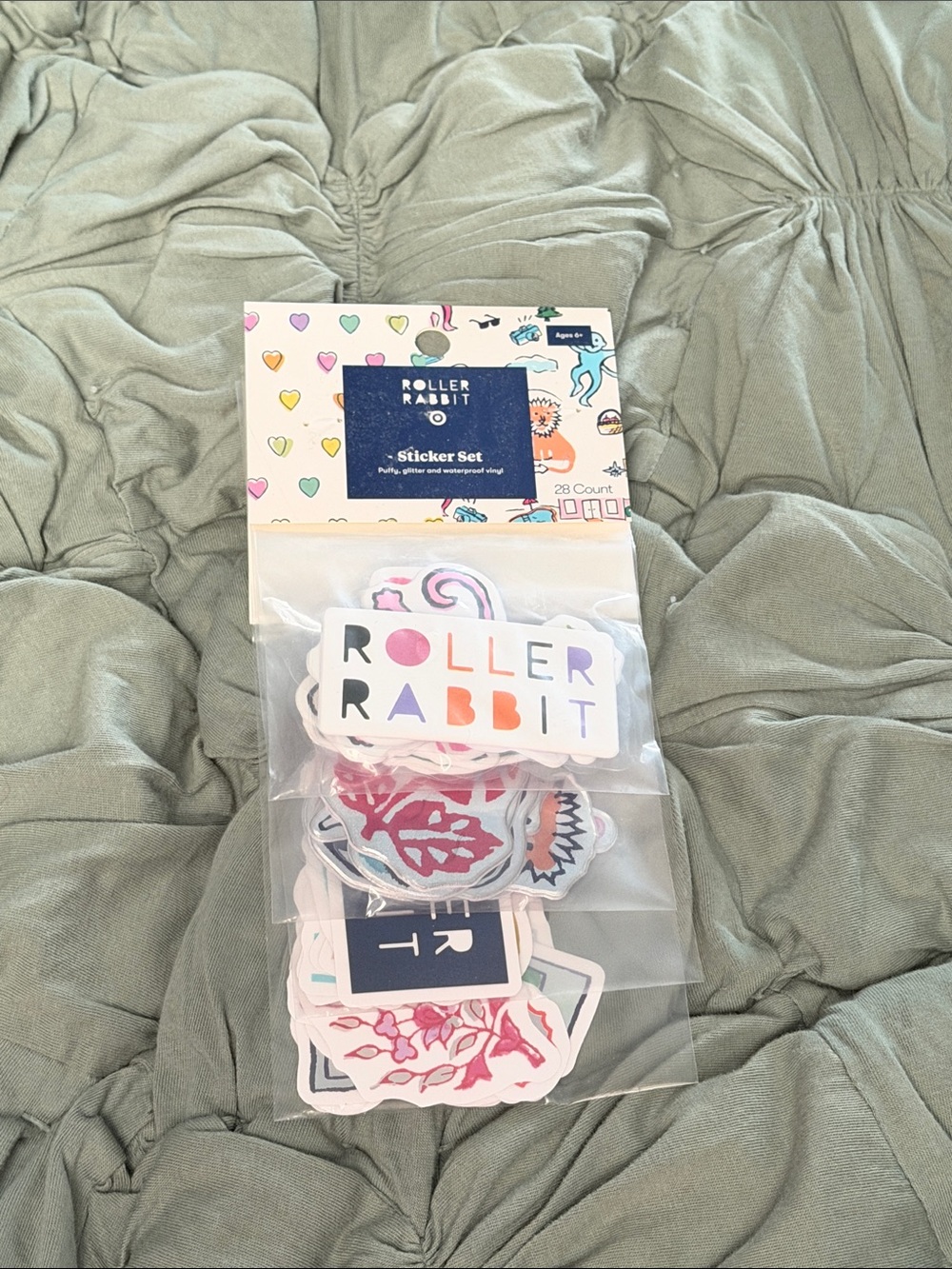 Roller Rabbit Pink and Navy Kids Sticker Pack